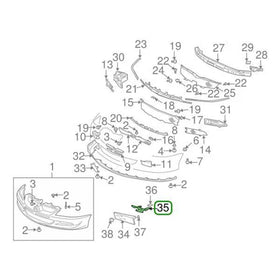 Mitsubishi OEM Front License Plate Mounting Bracket | 2003-2005 Mitsubishi Evo 8 (MN165998)