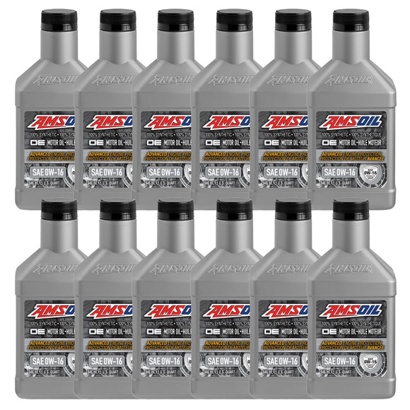 AMSOIL OE 0W-16 100% Synthetic Motor Oil Case of 12