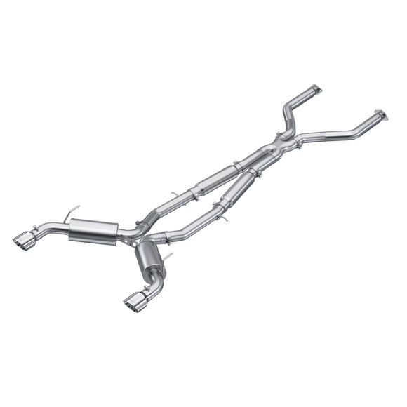 2016-2022 INFINITI Q50 3-INCH CAT--BACK EXHAUST DUAL REAR EXIT, STREET PROFILE