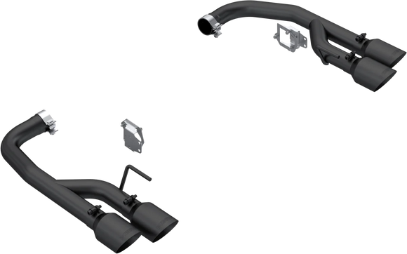 MBRP 2024 Ford Mustang GT 5.0L 2.5in Dual Rear Axle-Black Tips - Black-Coated Aluminized Steel