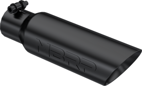 MBRP Universal Tip 3.5 O.D. Dual Wall Angled 2.5 inlet 12 length - Black Finish