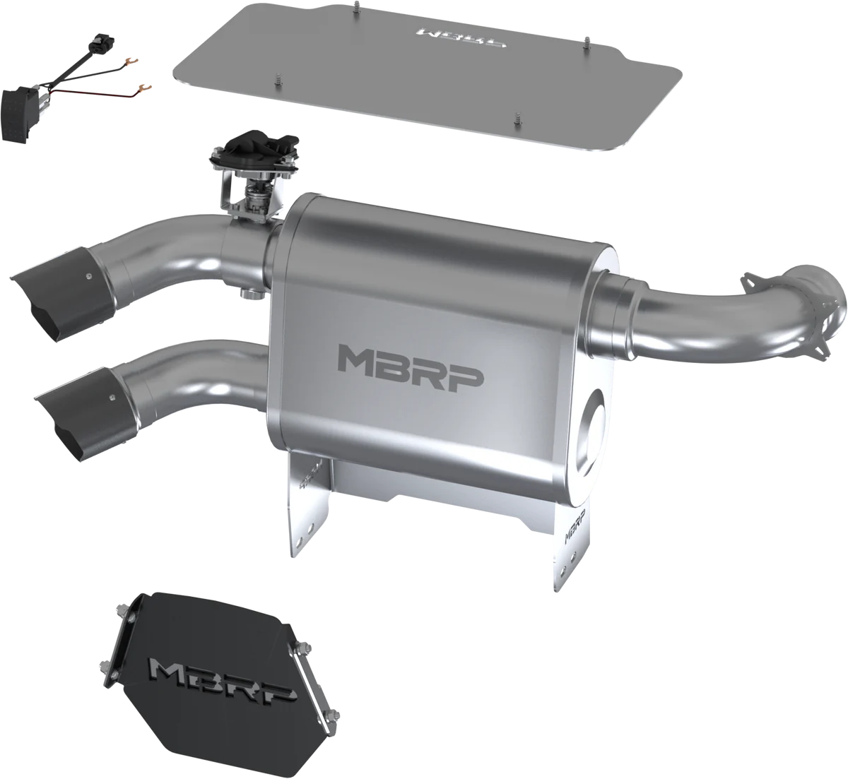 MBRP 17-18 Can-Am Maverick X3 Dual Out Active Exhaust