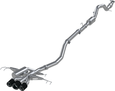 2017-2021 - Honda Civic, Type R 2.0L T304 Stainless Steel, 3.0" Cat-Back, Triple Center Outlet with Carbon Fiber Tips
