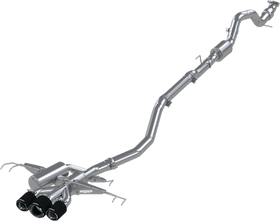 2017-2021 - Honda Civic, Type R 2.0L T304 Stainless Steel, 3.0" Cat-Back, Triple Center Outlet with Carbon Fiber Tips