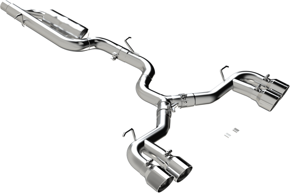 MBRP 2022 VOLKSWAGON GOLF R MK8 3-INCH CAT-BACK EXHAUST QUAD REAR EXIT, STREET PROFILE