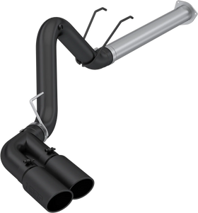 MBRP 17-24 Ford F250/350/450 6.4 L Filter Back Single Side Dual Exit Exhaust System BLK.