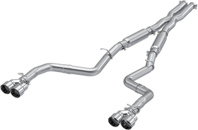 MBRP 15-16 Dodge Challenger RT 5.7L Aluminized Steel 3in Dual Rear Cat-back Quad Tips - Street