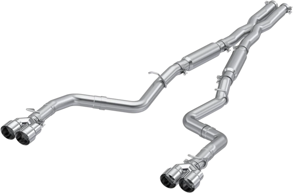 MBRP 15-16 Dodge Challenger RT 5.7L Aluminized Steel 3in Dual Rear Cat-back Quad Tips - Street