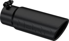 MBRP Universal Tip 3-1/2in O.D. Angled Rolled End - 3in ID Inlet 10in Length - Black