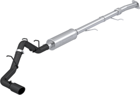 MBRP 2023+ Chevy Colorado/GMC Canyon Aluminized Steel 3in Cat-Back Single Side Exit - Black