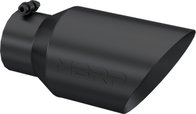 MBRP Universal Tip 6 O.D. Dual Wall Angled 4 inlet 12 length - Black Finish