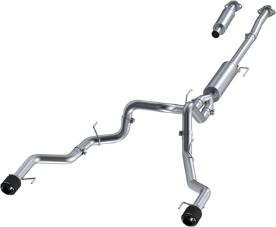 MBRP 22-23 Ford F150 T304 5in OD Carbon Fiber Tip Dual Rear Exit 3in Cat Back Exhaust