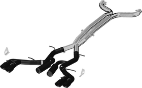 MBRP 2016 Chevy Camaro V8 6.2L 6spd 3in Black Race Dual Cat Back w/ 4.5in Quad Dual Wall Tips