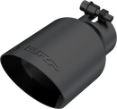 MBRP Universal 4in OD Dual Wall Angled 2.5in Inlet 8in Lgth Exhaust Tip - Black-1