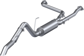 MBRP 22-23 Nissan Frontier 3.8L 3in Tip 3in Cat Back Turndown Exit Street Profile - Aluminized Steel