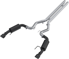 MBRP 2024 Ford Mustang GT S650, 5.0L 3in Cat-Back Dual Split Rear, Black-Coated (street)
