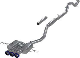 MBRP 23-24 Honda Civic Type R 2.0L T304 SS 3in Cat-Back Exhaust Triple Center Outlet w/ Burnt Tips