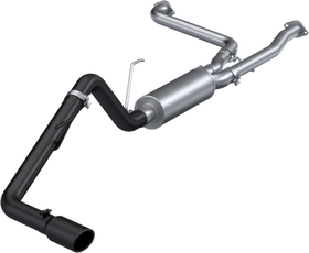 MBRP 22-23 Nissan Frontier 3.8L 3in Tip 3in Cat Back Single Side Exit  Street Profile - Black Coated