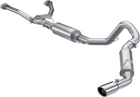 MBRP 2022 Toyota Tundra 3.4L Dual Cat-back 4in Single Side Exit Rolled Tip - Aluminized Steel