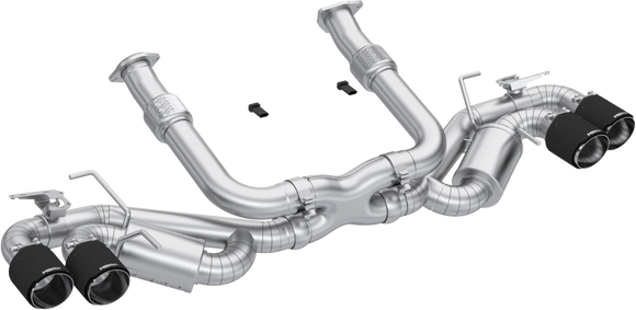 MBRP 20-24 Chevrolet Corvette C8 3in Active Cat Back Quad Split Rear Exit Exhaust w/ AFM Sims