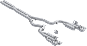 MBRP 2024+ Ford Mustang 5.0L Alum. SS 3in Cat-Back Dual Split Exhaust w/ Quad Tips (Valve Delete)
