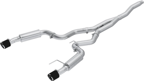 MBRP 19-22 Ford Mustang 2.3 EcoBoost 3in Cat-Back Dual Split Rear w/4.5in Carbon Fiber Tips (Race)