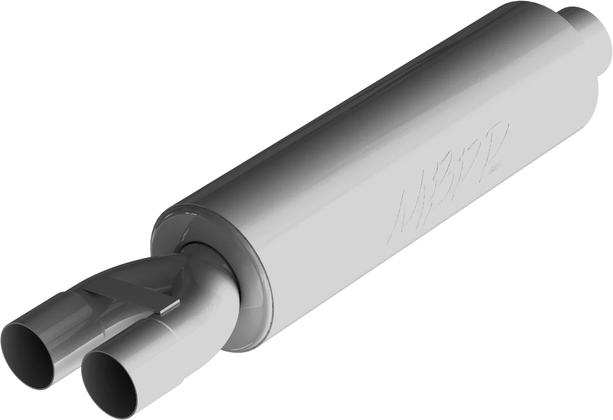 MBRP Universal 3in ID Inlet 2.5in ID Outlet 30.5in Chambered Aluminum Muffler