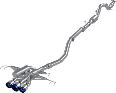 2017-2021 - Honda Civic, Type R 2.0L T304 Stainless Steel, 3.0" Cat-Back, Triple Center Outlet, with Burnt End and Carbon Tips