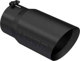 MBRP Universal Tip 6 O.D. Dual Wall Angled 5 inlet 12 length - Black Finish