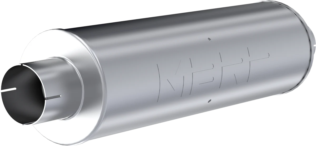 MBRP Universal muffler 3in Inlet/Outlet 26in Length T409 SS *Mild Tone*