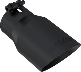 MBRP Tip 3in Round x 4in Inlet OD Dual Walled Angled Black Tip - Fits all 3in Exhausts