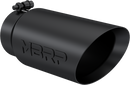MBRP Universal Tip 5 O.D. Dual Wall Angled 4 inlet 12 length - Black Finish-1