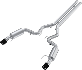 MBRP 2024 Ford Mustang GT S650, 5.0L 3inCat-Back Dual Split Rear with Carbon Fiber Tips (Street)
