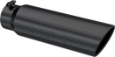 MBRP Universal 5in OD Angled Rolled End 4in Inlet 18in Lgth Black Finish Exhaust Tip-1
