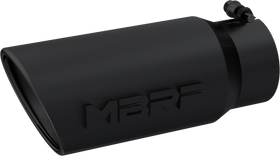MBRP Universal Tip 5 O.D. Angled Rolled End 4 inlet 12 length - Black Finish