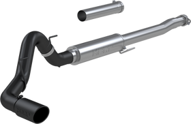 MBRP 2021+ Ford F150 2.7L/3.5L/5.0L 4in Black-Coated AL Steel Cat-Back - RACE VERSION
