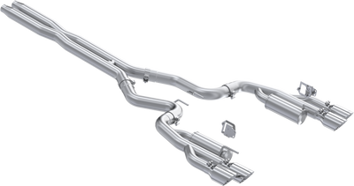 MBRP 2024+ Ford Mustang 5.0L T304 SS 3in Cat-Back Dual Split Exhaust w/ Quad Tips (Valve Delete)