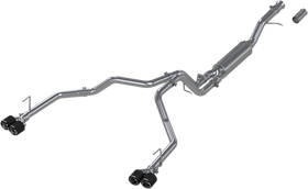 MBRP 2021+ Chevy Tahoe / GMC Yukon T304 SS 3in Cat-Back Dual Split Exhaust w/ Quad Carbon Fiber Tips