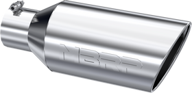 MBRP Universal Tip 7inch O.D. Rolled End 4inch inlet 18inch length - T304 (SINGLE TIP)