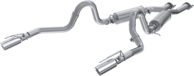 MBRP 99-04 Ford Mustang GT/Mach 1 2.5in Dual Split Rear AL Catback Exhaust w/ 3.5in Dual Wall Tips