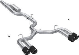MBRP 22-24 Audi S3 2.0L Armor Pro T304 SS 3in Cat-Back Quad Split Rear Exhaust w/ Carbon Fiber Tips