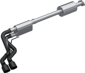 MBRP 2021+ Ford F150 Black Coated Dual Pre-Axle (Street Profile) 2.5in OD Tips 3in Cat Back Exhaust