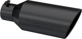 MBRP Universal Exhaust Tip 7in O.D. Rolled End 4in Inlet 18in Length - Black