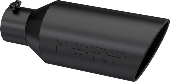 MBRP Universal Exhaust Tip 7in O.D. Rolled End 4in Inlet 18in Length - Black