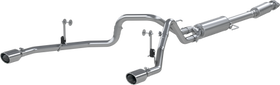 MBRP 2021+ F-150 2.7L/ 3.5L Ecoboost, 5.0L 3in Cat Back 2.5in Dual Split Rear - Aluminized Steel