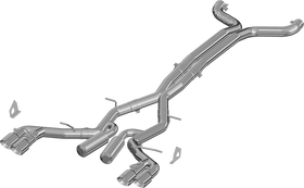 MBRP 2016 Chevy Camaro V8 6.2L 6spd 3in Alum Race Dual Cat Back w/ 4.5in Quad Dual Wall Tips