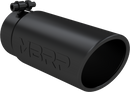 MBRP Universal Tip 4 O.D. Angled Rolled End 3.5 inlet 10 length- Black Finish-1