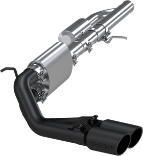 MBRP 09+ Chevrolet Silverado 1500 3in Cat Back Pre-Axle Dual Outlet w/ 4in Tip - Black