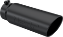 MBRP Universal Tip 6in OD Angled Rolled End 5in Inlet 18in Lgth Black Finish Exhaust-1