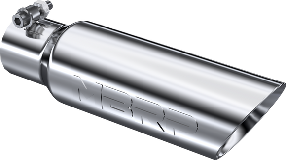 MBRP Universal Tip 3in O.D. Dual Wall Angled 2 inlet 12 length